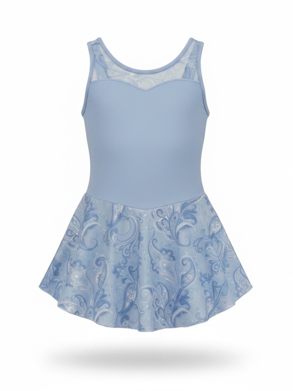 Mirella Mesh Sleeveless Tutu Dress Blue Toddler Size 8-10 Ballet Dance Costume